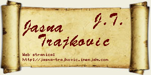 Jasna Trajković vizit kartica